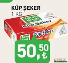 TARIM KREDİ KÜP ŞEKER 1 KG fiyat ve kampanya bilgisi